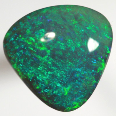 SOLID BLACK OPAL Bright sparkling Green Harlequin pattern SEE VIDEO